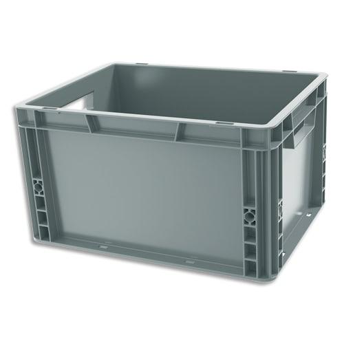 Viso - Bac de rangement gris en polypropylène, gerbable, 10L - Dimensions : L40 x l30 x H29 cm - Norme CE 10/2010_0