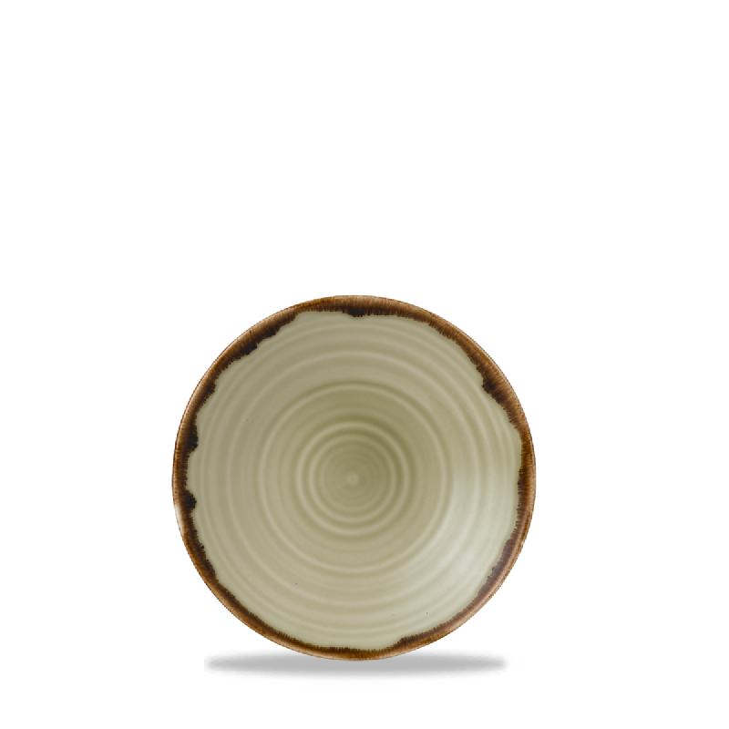 ASSIETTE COUPE PLATE ROND BEIGE PORCELAINE Ø 16 CM HARVEST DUDSON