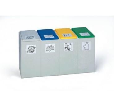 Station modulaire de tri sélectif à 4 modules - 137031W - système extensible et résistant_0