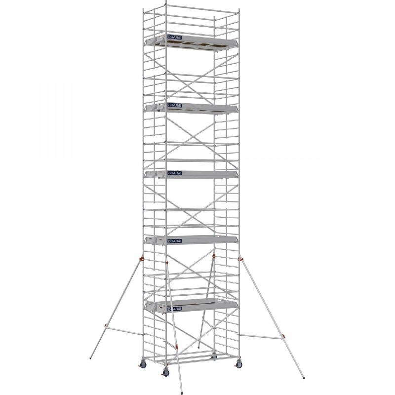 Échafaudage roulant aluminium DOCKER 150 version lisses - Hauteur de travail : 11,90 m - DUARIB - 7225100_0