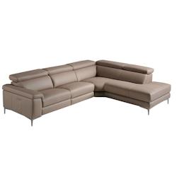 AC ANGEL CERDA Angel Cerdá Canapé d'angle relax droite en cuir de vison 6043C 295 x 232 x 97 - gris fourrure 8435631002802_0