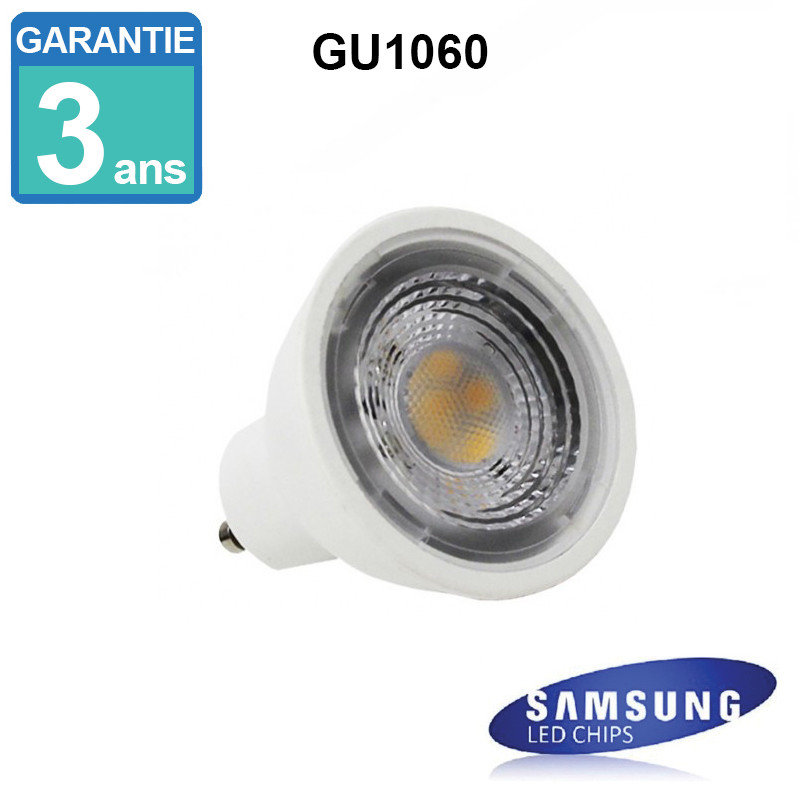 Ampoule GU10 LED - 6W - 60° - Réf 4588C2 - Aluminium/PC - Éclairage économique et durable_0