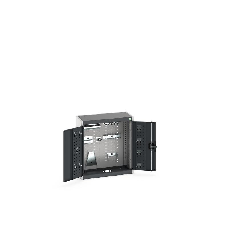 Armoire murale Perfo Cubio - acier renforcé - fond perforé - 20 accessoires - 650x325x700 mm_0