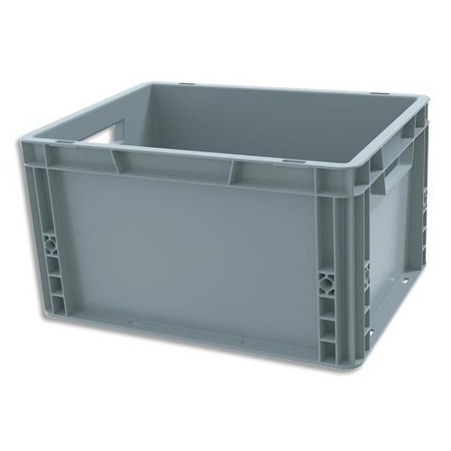 BAC DE RANGEMENT VISO GRIS EN POLYPROPYLENE - GERBABLE - CHARGE 10L - DIMENSIONS : L40 X L30 X H23 CM