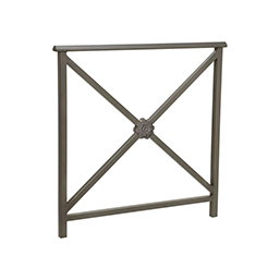 Barrière urbaine LISBONNE - cadre acier 35 x 35 mm et croix de saint André 30 x 30 mm - Ref 91462_0