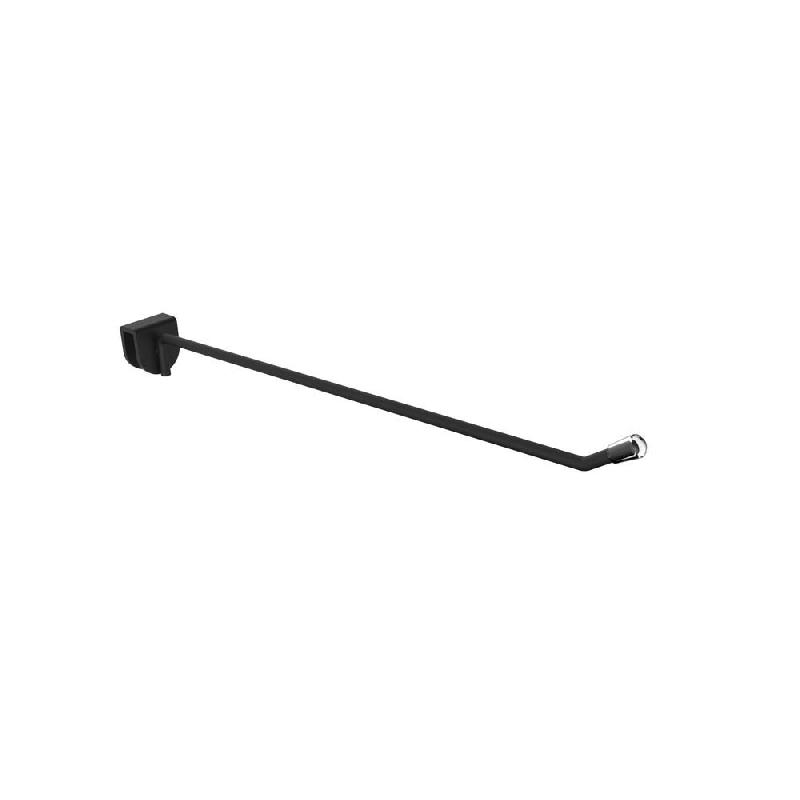 Broche simple noire pour tube rectangulaire P30cm_0