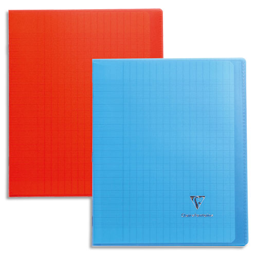 CAHIER PIQÛRE CLAIREFONTAINE - 17X22 CM - 96 PAGES - SEYES - COUVERTURES TRANSPARENTES ASSORTIES