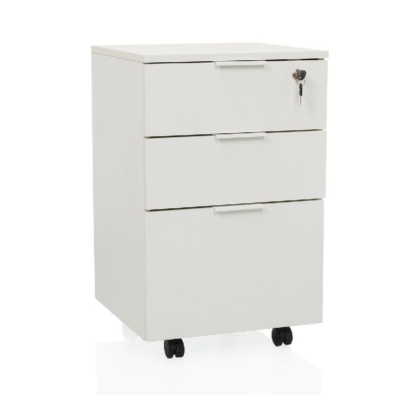 Caisson à roulettes / caisson de bureau DAVIK blanc hjh OFFICE - blanc multi-matériau 928004_0