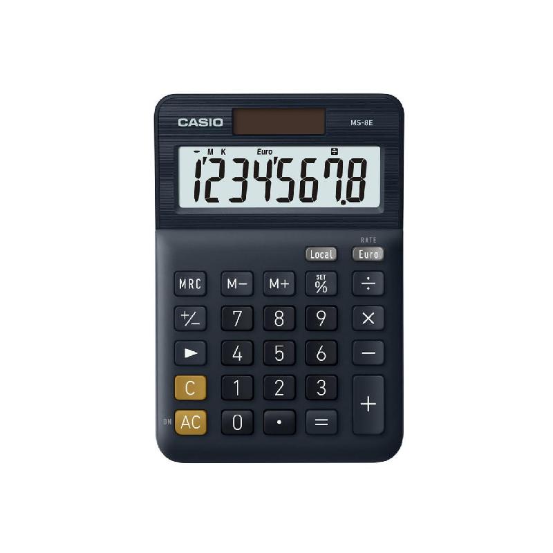 CALCULATRICE DE BUREAU CASIO MS-8E SOLAIRE - 8 CHIFFRES