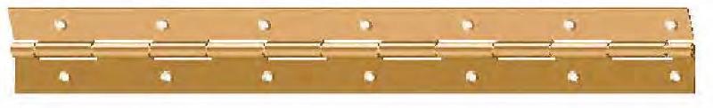 CHARNIÈRE PIANO À NŒUD ROULÉ PERCÉE FRAISÉE DIMENSION 1980X32MM ACIER LAITONNÉ - MONIN – 471810