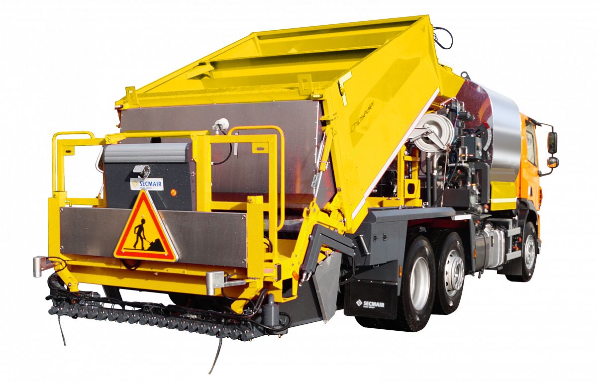 Chipsealer A-R - Bi-répandeur Secmair - Capacité gravillons 4,5 à 9m³ - Répandage simultané et économie d'énergie_0