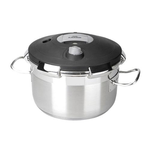 COCOTTE À PRESSION 18 L AVEC COUVERCLE INOX 18/10 - Ø 32 CM - LACOR - CHEF LUXE