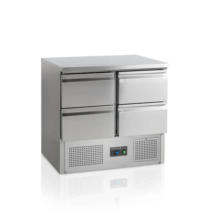 Comptoir pour saladette 4 tiroirs inox 304 - PSA914_0
