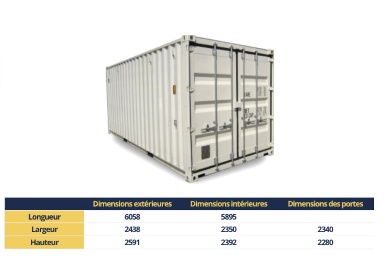 Container maritime 20 pieds Dry Van (Standard) Premier Voyage - Acier Corten - Plancher contreplaqué marine 28 mm_0
