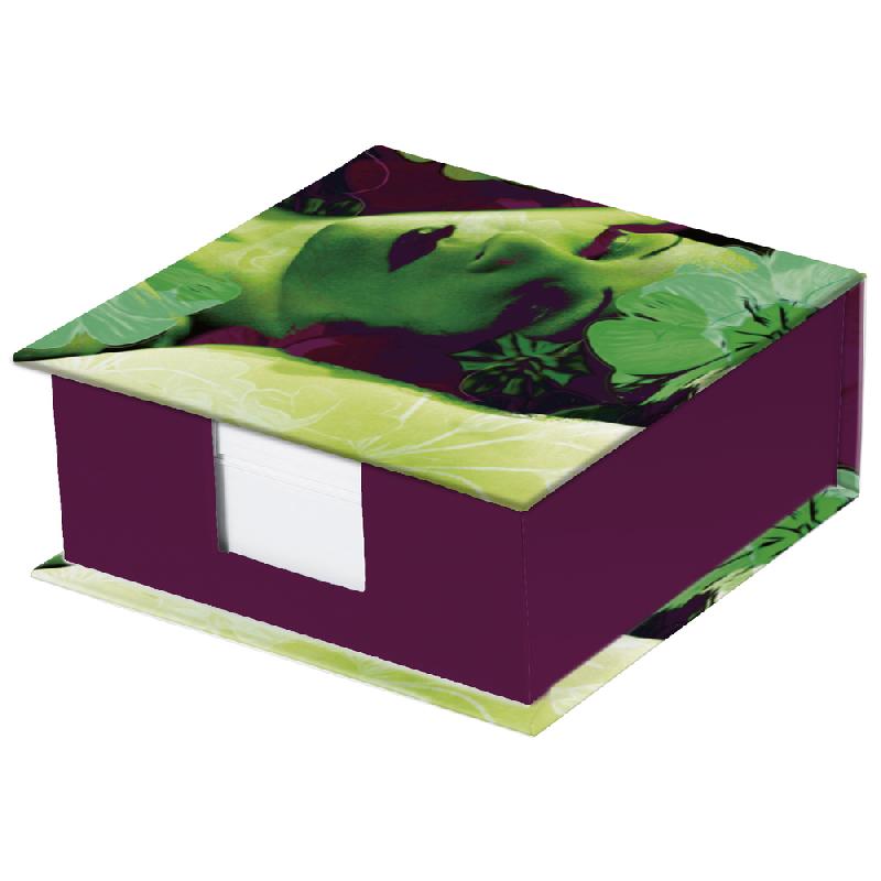 EGERIE, BLOC CUBE PAPIER 11 X 11 X 5 CM, 320 FEUILLETS UNIS - A MOTIFS - LOT DE 4