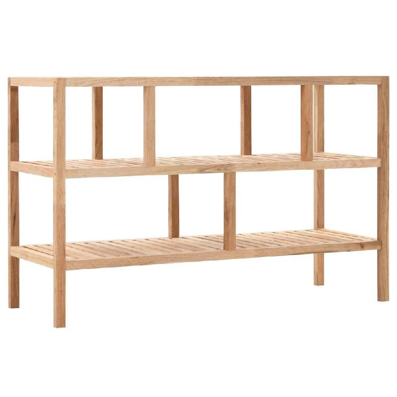 Étagère armoire design en bois de noyer massif - 100 cm - 3 niveaux - Réf. 2702062/2_0