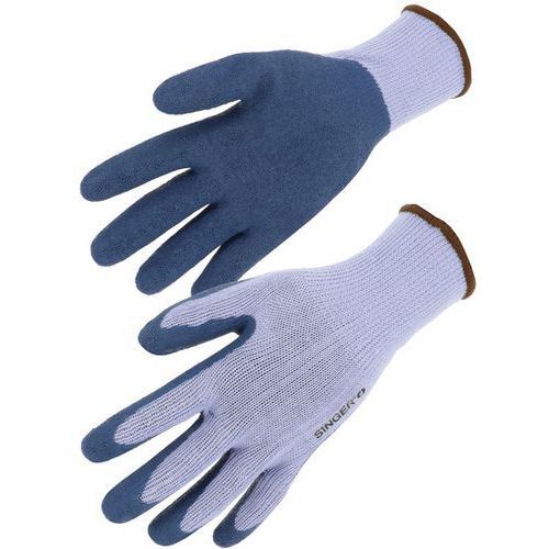GANTS DE MANUTENTION TRICOT LATEX SUPPORT POLYESTER DOS AÉRÉ JAUGE 10 T11 - SINGER SAFETY