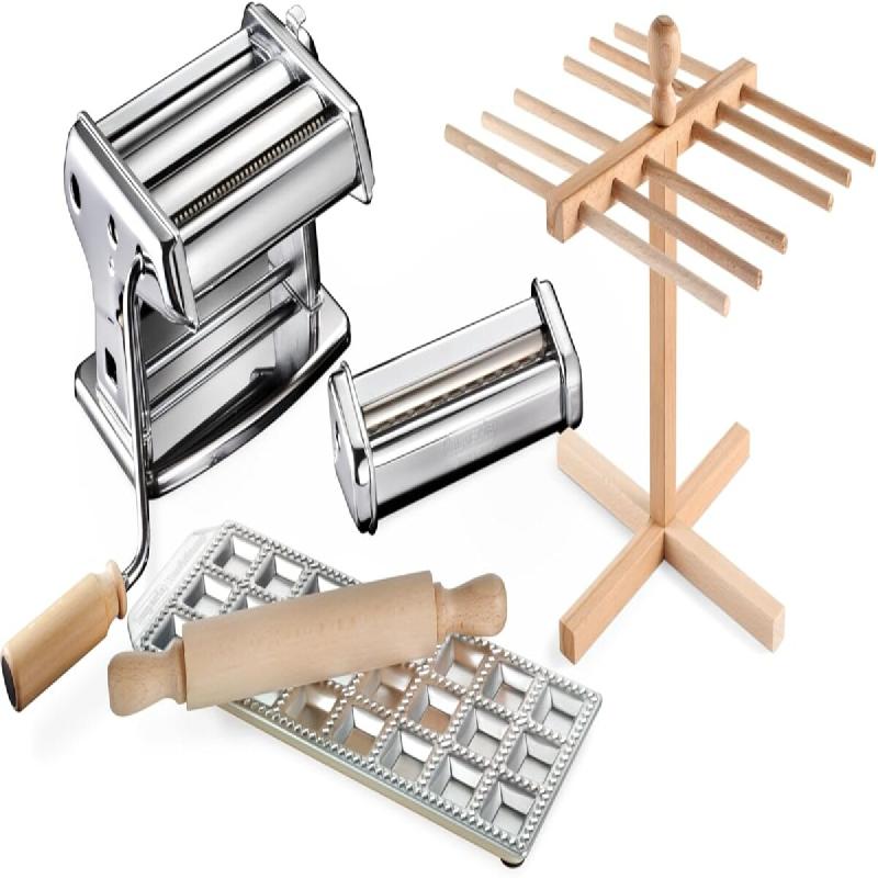 Imperia - Titania Vos Pâtes. Machine à pâtes fraîches, moule à raviolis, coupe-pâtes, laminoir à pâtes et rouleau à pâtisserie. - 8005782026950_0