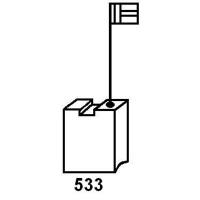 JEU DE 2 CHARBONS 6.3 X 16 X 26  POUR DEWALT