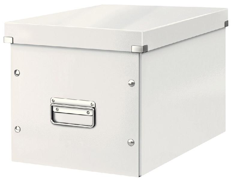 LEITZ Lot de 6 Boîte de rangement Click & Store Wow, format cube, coloris blanc perlé - blanc 61080001_0