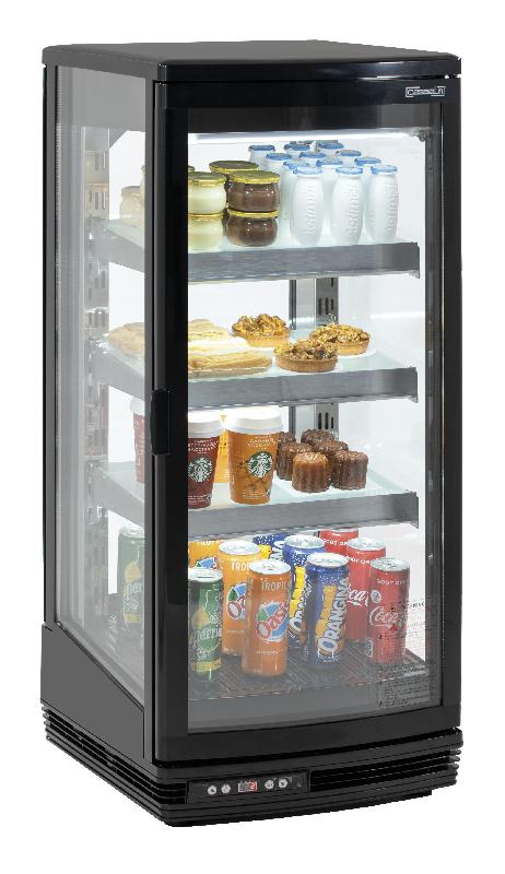 Mini vitrine réfrigérée 93 L Noire - CASSELIN CVR93L - Double vitrage, froid ventilé, éclairage LED_0