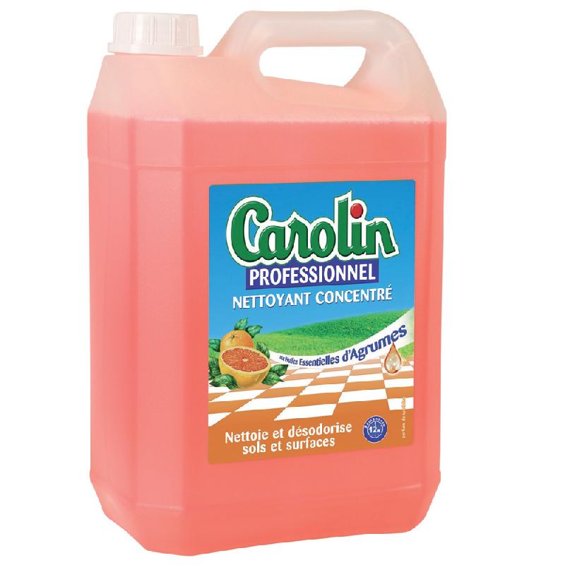 NETTOYANT MULTI-USAGES CONCENTRÉ CAROLIN PROFESSIONNEL AGRUMES 5 L
