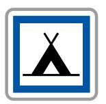 Panneau de signalisation - Indication terrain de camping pour tentes - CE4a_0