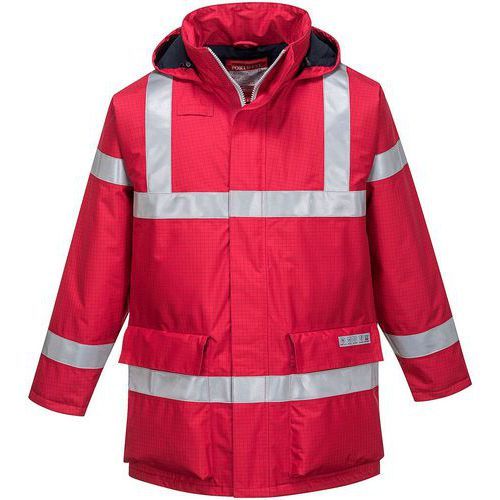 PARKA RÉSISTANT FLAMME ANTISTATIQUE BIZFLAME L ROUGE - PORTWEST