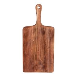 Planche à découper en bois massif d'acacia - manche strié 55x25 cm - Collection Wild - Marron - Table Passion_0