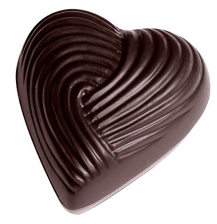 PLAQUE CHOCOLAT 21 EMPREINTES C?UR STRIÉ 8.6 G
