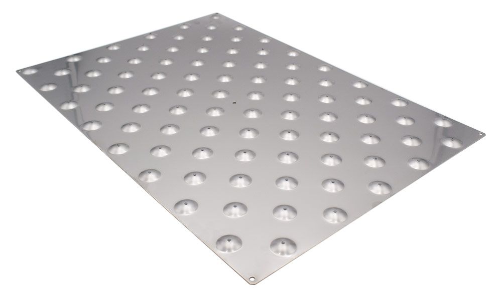 Bande podotactile en inox LABRADOR PODINOX - PMA0385 - dimensions 60 x 41,5 cm - finition peinture oré_0