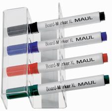 PORTE-MARQUEUR EN ACRYLIQUE POUR 4 STYLOS, TRANSPARENT - LOT DE 2