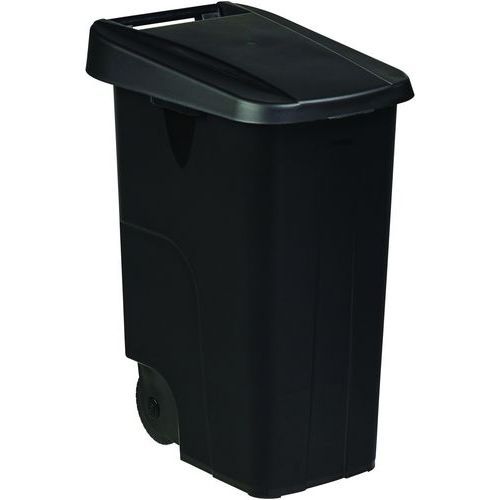 POUBELLE MOBILE COUVERCLE PLEIN MOVATRI GREEN - 85L - NOIR - ROSSIGNOL PRO