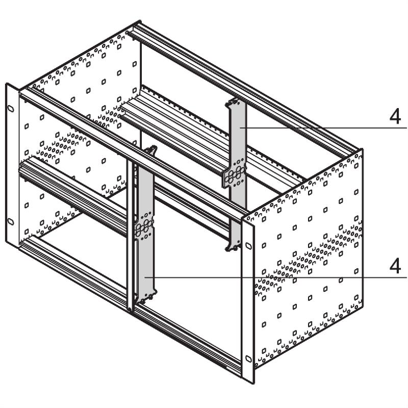 Profilé de fractionnement SCHROFF 6 U pour montage combiné_0