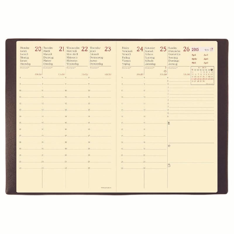 QUO VADIS AGENDA AFFAIRES PRESTIGE - 10 X 15 CM - ROUGE - 2016