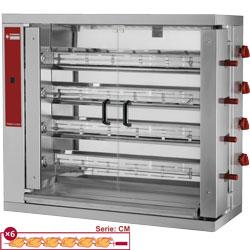 Rôtissoire gaz 4 broches (24 poulets) - RVG/4-CM - Acier inox AISI 304 - Chauffage gaz par radiants céramiques_0