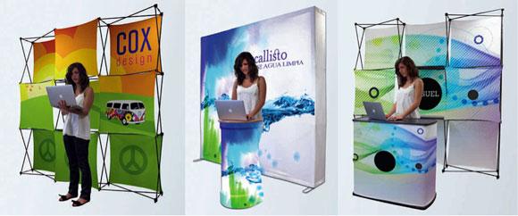 Stand parapluie - version magnétique ou textile - montage rapide et transportable_0
