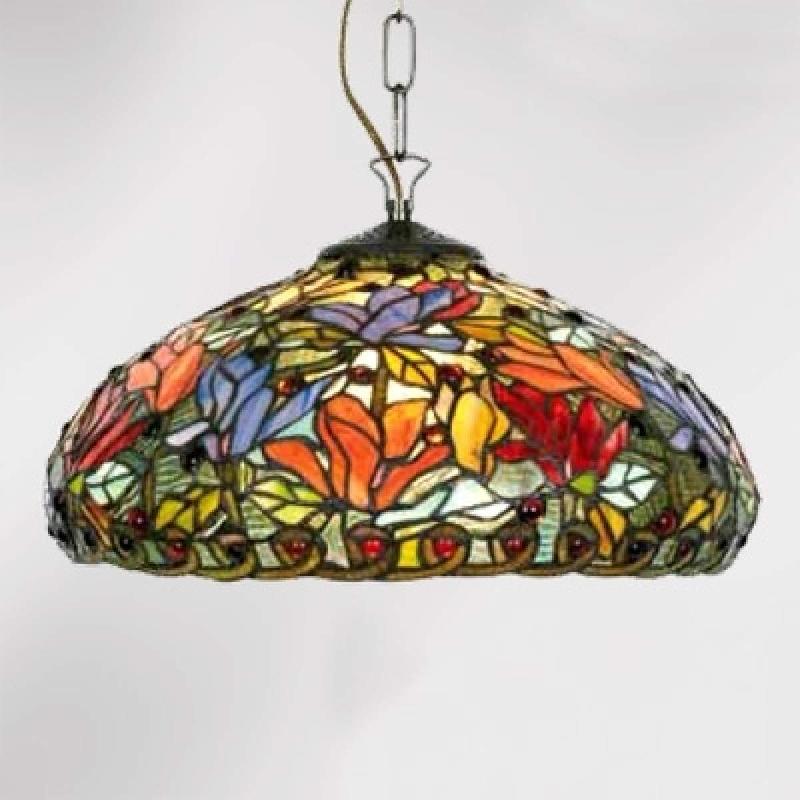 ARTISTAR SUSPENSION ELAINE STYLE TIFFANY À 2 LAMPES