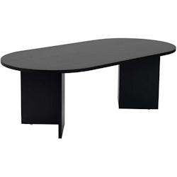 Table basse ovale en aggloméré Sable noir Hanah Home - noir 8684283441495_0