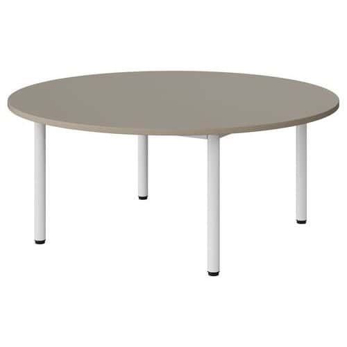 TABLE MALIBU Ø 120 T1 4P STRA ABS GRIS U727/BLC 9016