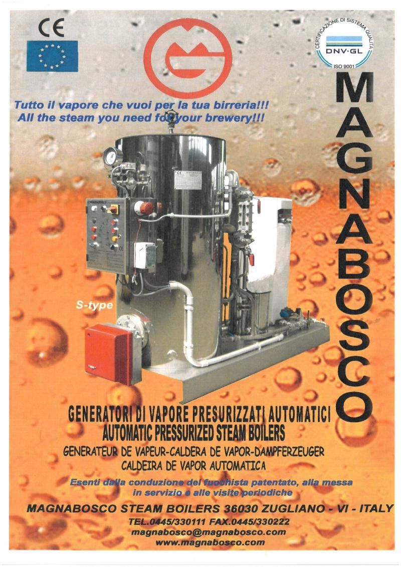 Type s - générateur de vapeur - magnabosco - pour les brasseries_0