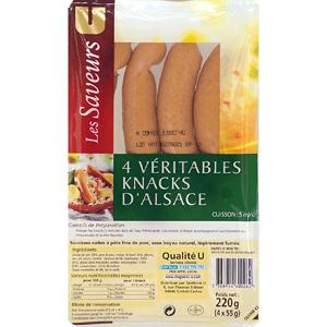 U SAVEURS VÉRITABLE KNACK D'ALSACE X 4 220 G_0