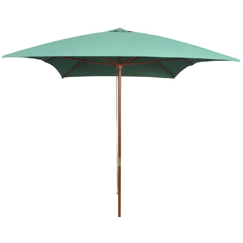 VidaXL Parasol avec poteau en bois 200 x 300 cm Vert Modèle Solaris Élite - vert 42959_0