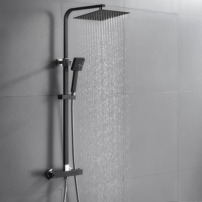 Colonne de Douche thermostatique carré ensemble système de douche – Aica  Sanitaire