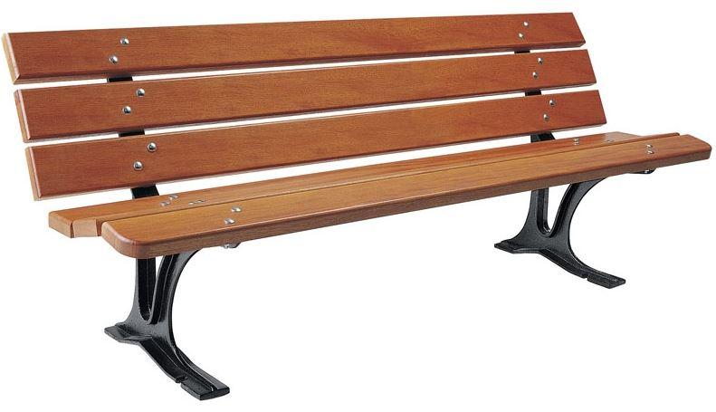 Banc bois exotique et fonte barcelone_0