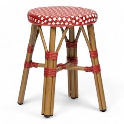 Bistromania Tabouret de terrasse RIVOLI - Rouge et blanc - EA063_0