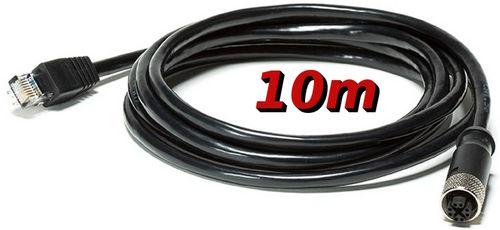 Câble de raccordement pour caméra Flir AX8 - Connecteur M12 vers RJ45, 10m - Réf : FLIAX8-M12-RJ45-10m_0