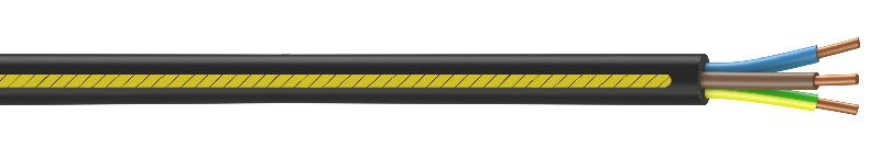 Câble électrique 3G2.5 mm² U1000R2V - 10 m, noir, fabrication française, Nexans_0