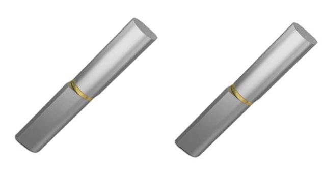 Charnière 140mm en acier, profilé de chute, broche fixe soudable - Lot de 2_0