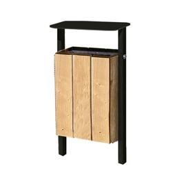 Corbeille Silaos 30 litres - mobilier éco-responsable - versions fixe ou basculante avec couvercle_0